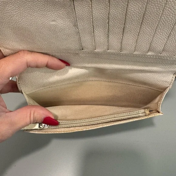 Chanel canvas pinstriped CC Wallet - Picture 7 of 8